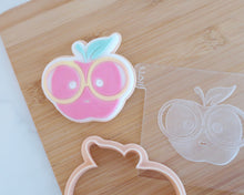 Load image into Gallery viewer, Cute Apple with Glasses Fondant Cookie Embosser / Cutter - Made in the UK with Love  from House of Toot Sweet - Just £6.50! Shop now at House of Toot Sweet
