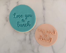 Load image into Gallery viewer, Love You A Bunch Fondant Cookie Stamp
