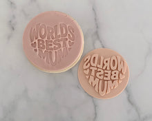 Load image into Gallery viewer, Worlds Best Mum/ Mom Fondant Cookie Stamp
