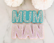 Load image into Gallery viewer, Delicate Floral Mum, Nan, Mom Fondant Embosser / Cutter
