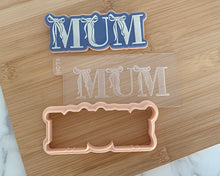 Load image into Gallery viewer, Mum, Nan, Mom With Bows Fondant Embosser / Cutter
