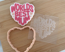 Load image into Gallery viewer, Worlds Best Mum/ Mom Fondant Embosser / Cutter
