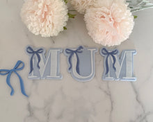 Load image into Gallery viewer, Letters With Bows Fondant Embosser / Cutter
