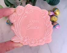 Load image into Gallery viewer, Happy Easter floral Wreath Fondant Embosser and Cutter
