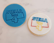 Load image into Gallery viewer, Custom Name &amp; age Birthday Cookie Fondant Stamp
