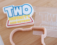 Load image into Gallery viewer, Two Infinity and Beyond Fondant Cookie Embosser / Cutter
