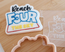 Load image into Gallery viewer, Reach Four The Sky Fondant Cookie Embosser / Cutter
