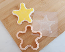 Load image into Gallery viewer, Sheriff Badge Fondant Cookie Embosser / Cutter
