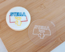 Load image into Gallery viewer, Custom Name &amp; age Birthday Cookie Fondant Embosser
