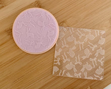 Load image into Gallery viewer, Bunnies &amp; Bows Fondant Embosser Texture Tile
