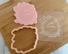 Load image into Gallery viewer, Happy Easter floral Wreath Fondant Embosser and Cutter
