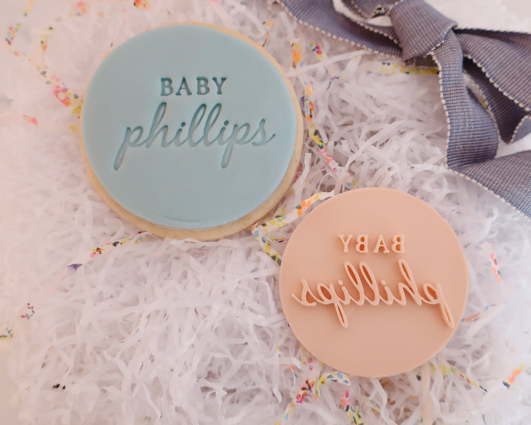 Custom Baby Name Cookie Fondant Stamp