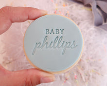 Load image into Gallery viewer, Custom Baby Name Cookie Fondant Stamp
