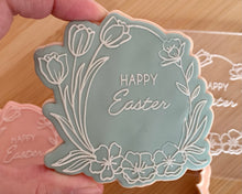 Load image into Gallery viewer, Happy Easter floral Wreath Fondant Embosser and Cutter
