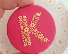 Load image into Gallery viewer, Birthday Floral Initials Fondant Cookie Embosser
