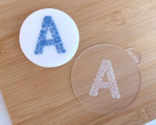 Load image into Gallery viewer, Birthday Floral Initials Fondant Cookie Embosser
