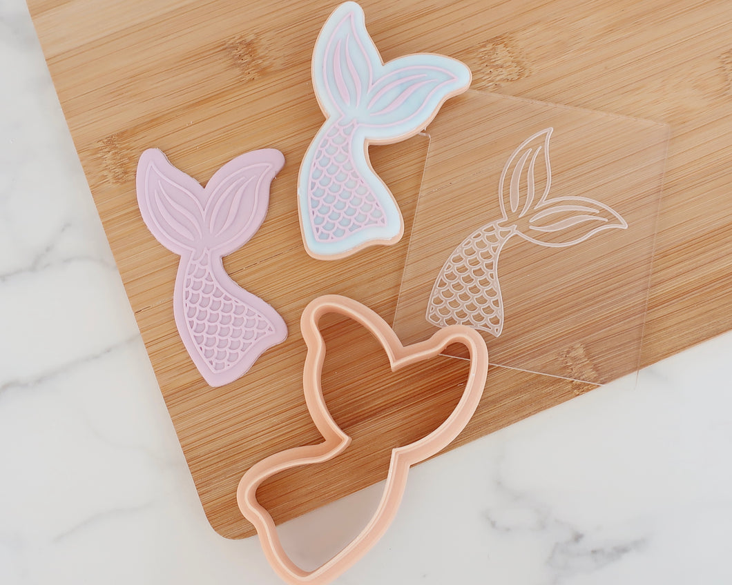 Mermaid Tail Cookie Cutter and Embosser - Made in the UK with Love  from House of Toot Sweet - Just £6.50! Shop now at House of Toot Sweet