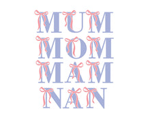 Load image into Gallery viewer, Mum, Nan, Mom With Bows Fondant Embosser / Cutter
