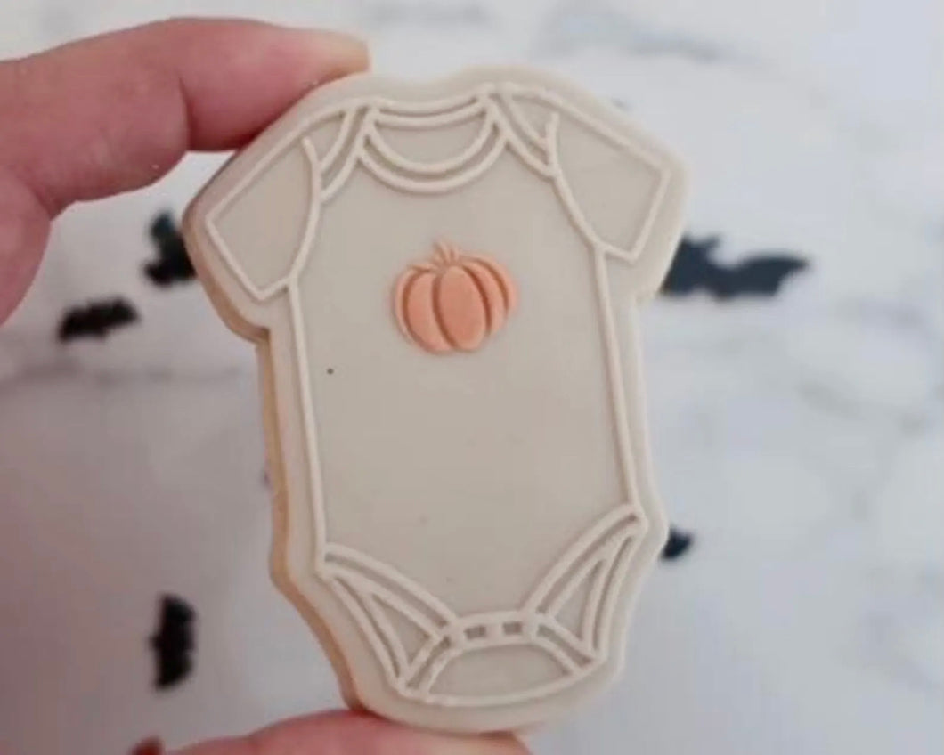 Pumpkin Baby Onesie Fondant Embosser / Cutter