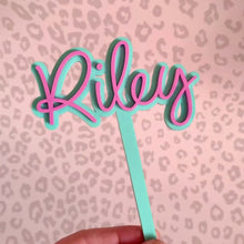 Load and play video in Gallery viewer, Personalised Name Birthday Cake Topper
