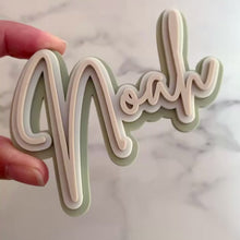 Load and play video in Gallery viewer, Personalised single Name Cake Charm
