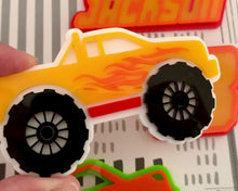 Load and play video in Gallery viewer, Custom Racing Monster Truck Cake Charm/ Topper
