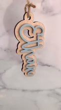 Load and play video in Gallery viewer, Personalised Acrylic Name Christmas Tag, stocking, Gift
