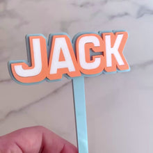 Load and play video in Gallery viewer, Personalised Name &amp; Age Cake Topper
