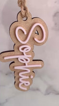 Load and play video in Gallery viewer, Personalised Acrylic Name Christmas Tag, stocking, Gift
