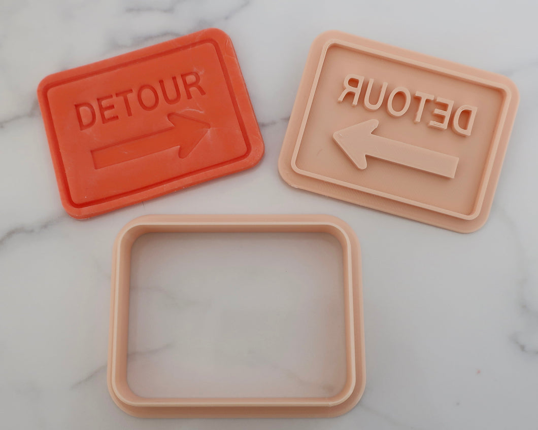 Detour Sign Stamp / Cutter - Made in the UK with Love  from House of Toot Sweet - Just £5! Shop now at House of Toot Sweet