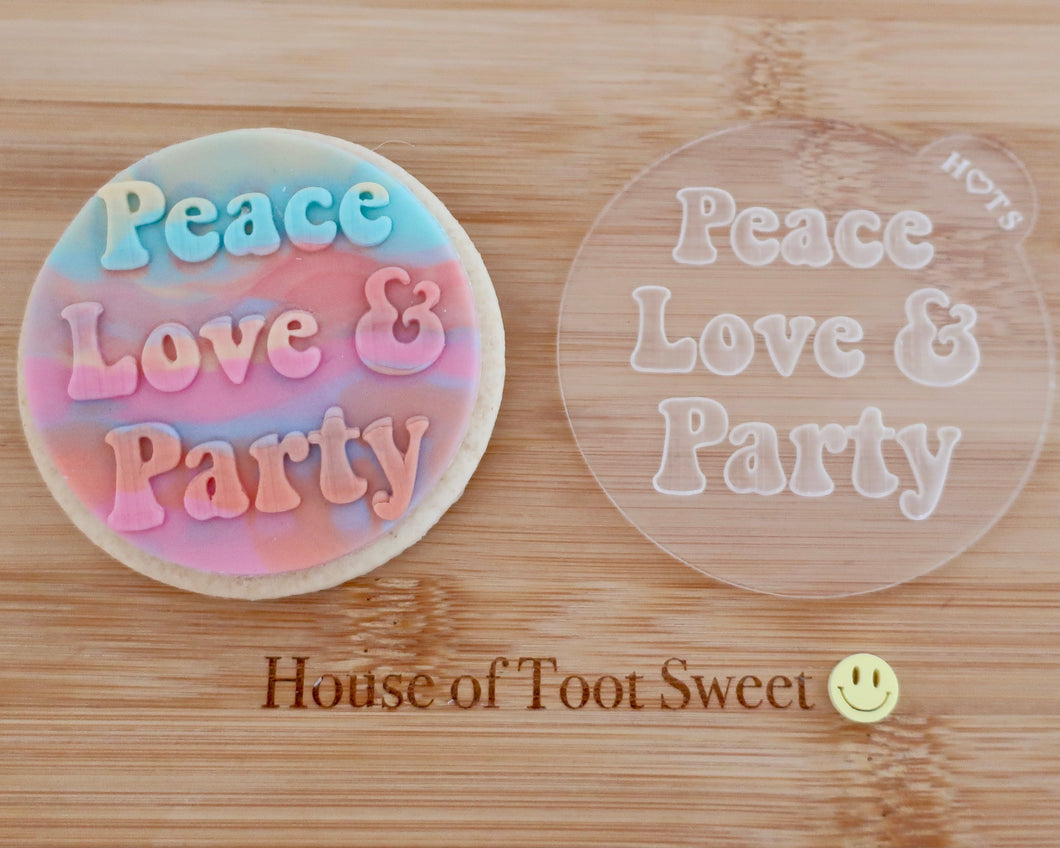 Peace Love & Party Embosser - Made in the UK with Love  from House of Toot Sweet - Just £6! Shop now at House of Toot Sweet