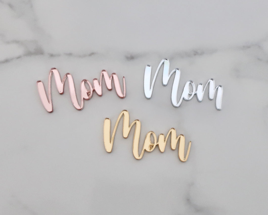 Mom - Cupcake Toppers/ Charms - Made in the UK with Love  from House of Toot Sweet - Just £1.10! Shop now at House of Toot Sweet