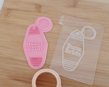 Load image into Gallery viewer, Team Bride - Retro Motel Key Ring Embosser / Cutter - Made in the UK with Love  from House of Toot Sweet - Just £6.50! Shop now at House of Toot Sweet
