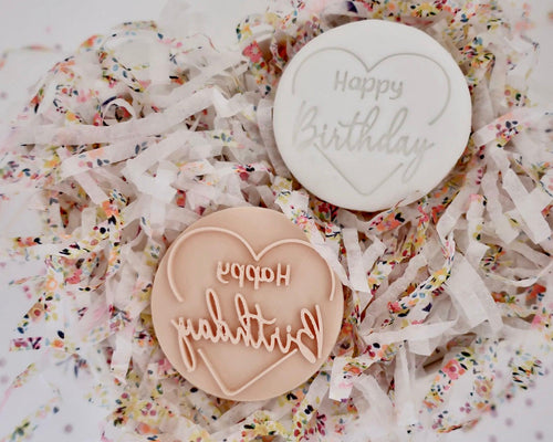 Happy Birthday Heart Stamp - Made in the UK with Love  from House of Toot Sweet - Just £5! Shop now at House of Toot Sweet
