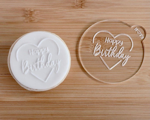 Happy Birthday Heart Embosser - Made in the UK with Love  from House of Toot Sweet - Just £6! Shop now at House of Toot Sweet