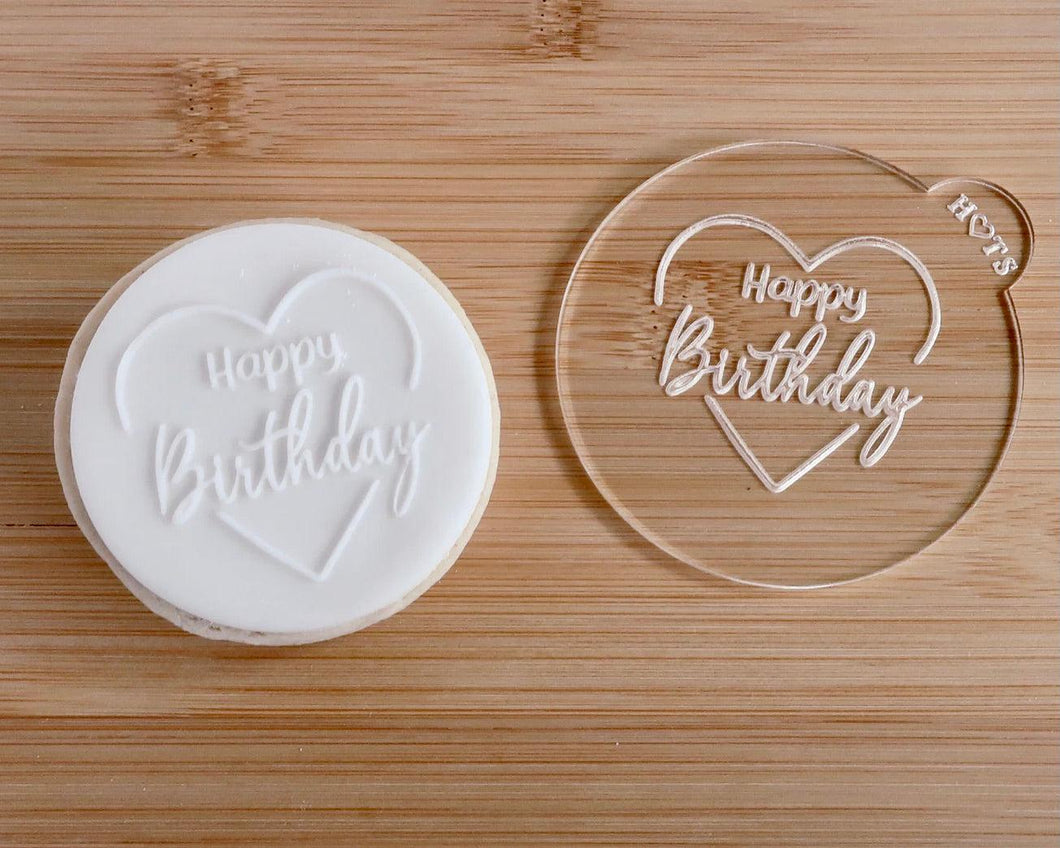Happy Birthday Heart Embosser - Made in the UK with Love  from House of Toot Sweet - Just £6! Shop now at House of Toot Sweet