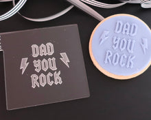 Load image into Gallery viewer, Dad You Rock Fondant Cookie Embosser - Made in the UK with Love  from House of Toot Sweet - Just £6.50! Shop now at House of Toot Sweet
